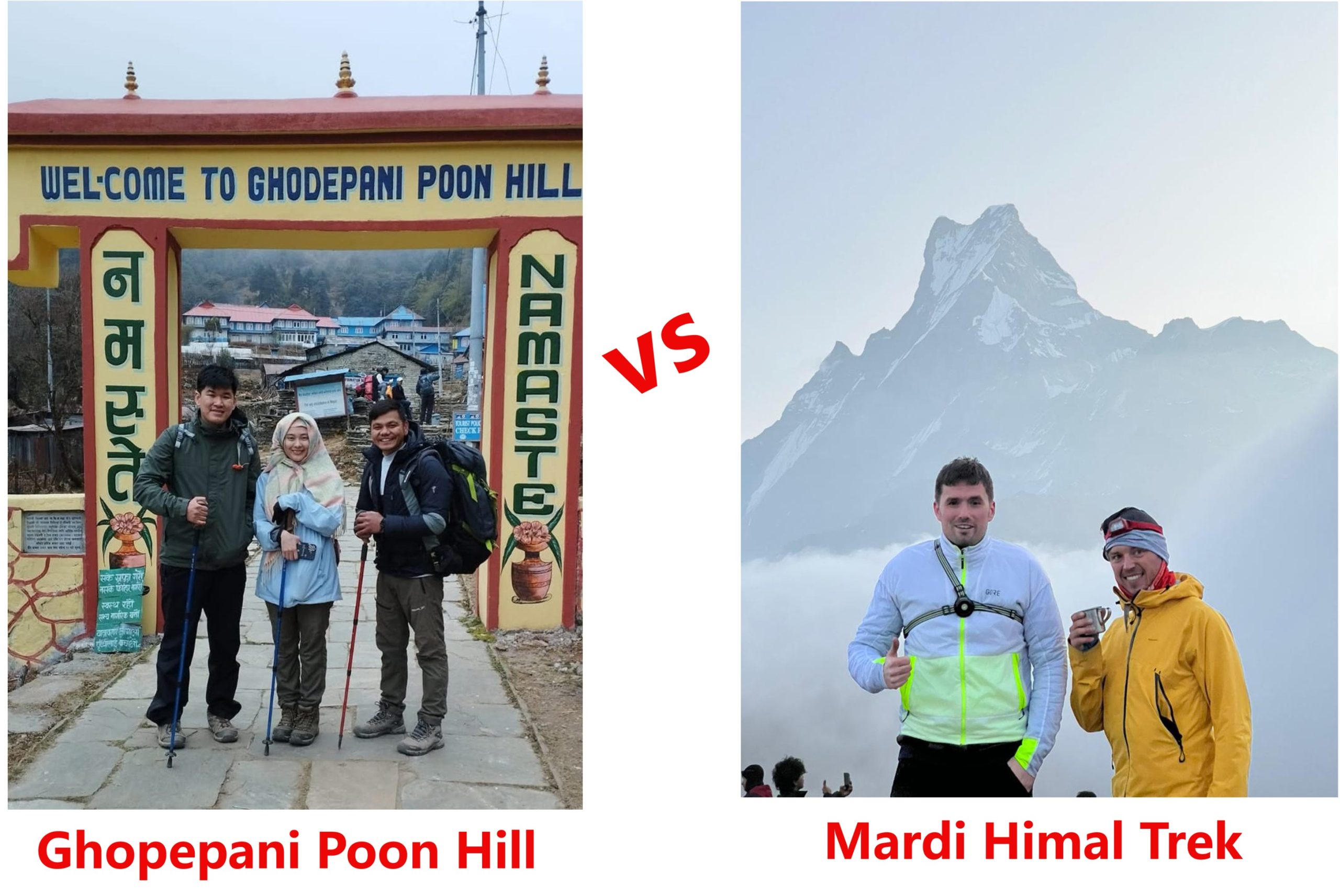 Ghorepani Poon Hill vs Mardi Himal Trek