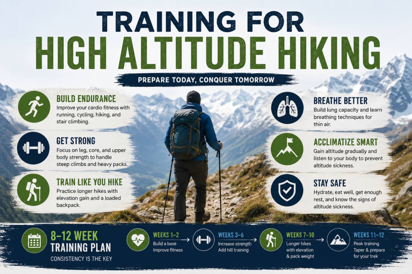 Strength and endurance training plan for high altitude hiking
