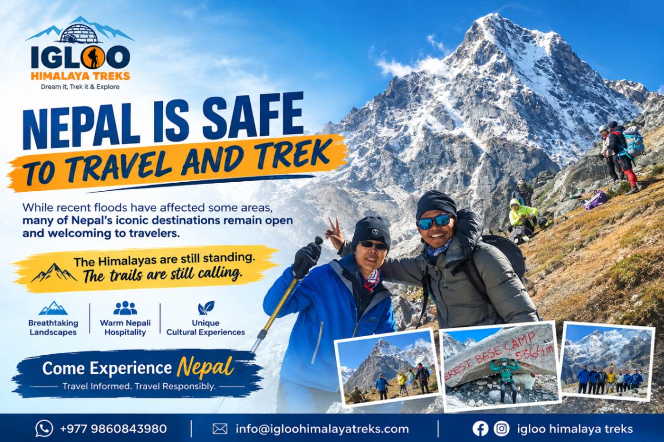 Nepal flood 2026 trekking routes affected: Nepal is safe to travle and trek